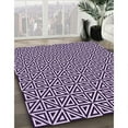 thumbnail image 3 of Ahgly Company Machine Washable Indoor Square Transitional Dark Purple Area Rugs, 6' Square, 3 of 7