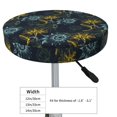 thumbnail image 3 of Salouo Sunflowers Pattern Bar Stool Cushion Cover, Round Crease-Resistant Stretchy Dustproof Stool Seat Slipcover for Bar Round Chair-12 inch, 3 of 6