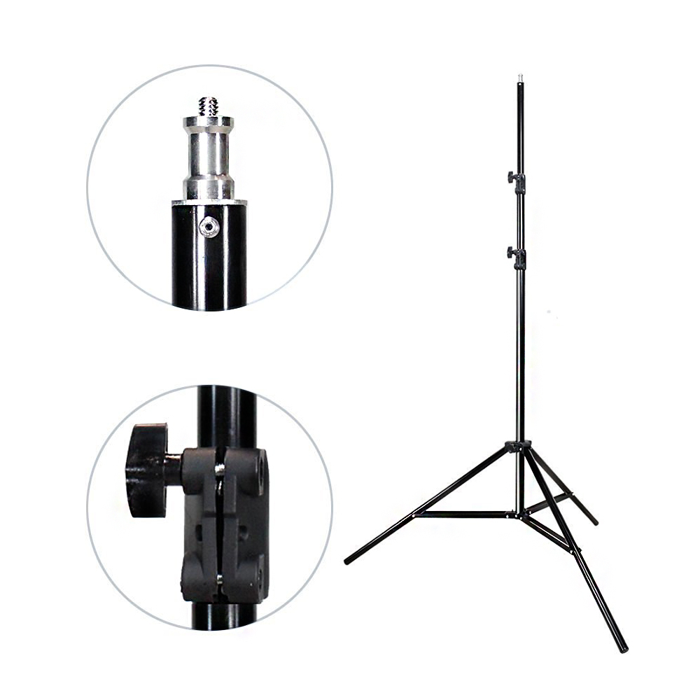 LimoStudio Continuous Lighting Photo & Video Studio Kit with Photo Background Muslin and Umbrella Reflector, Softbox, Backdrop Support Structure System with Cross Bar, Photo Studio Bundle, LIWA55 - image 4 of 8