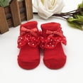 thumbnail image 4 of Baby-Girls Eyelet Ruffle Lace Socks Toddler Double Lace Dressy Short Socks Newborn/Infants, 4 of 5