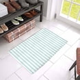 thumbnail image 3 of MKHERT Abstract Fashion Mint and White Strips Lines Doormat Rug Home Decor Floor Mat Bath Mat 23.6x15.7 inch, 3 of 3