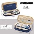 thumbnail image 3 of Canvas Pencil Cases,Pencil Case Big Capacity Pencil Pouch Storage Bag,Dark Blue, 3 of 5