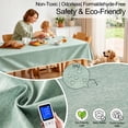 thumbnail image 4 of Inosoo Thick Faux linen Tablecloth, 48 inch Round TPU Waterproof & Oil Proof Wipe Clean Fabric Table Cover, Lake Blue, 4 of 7