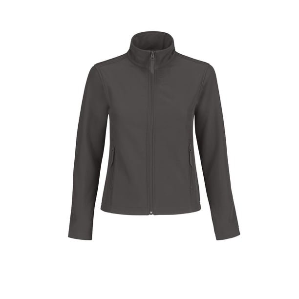 B&C - Chaqueta Softshell repelente al agua para mujer (Gris/naranja)