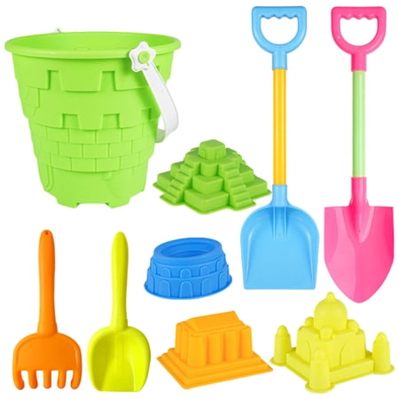 Beach Toys For Kids Ages 4-8 Sand Toy Set 9Pieces With Bucket Sand Moulds Shovel And Mesh Bag Beach Toy For Children Boys Girls