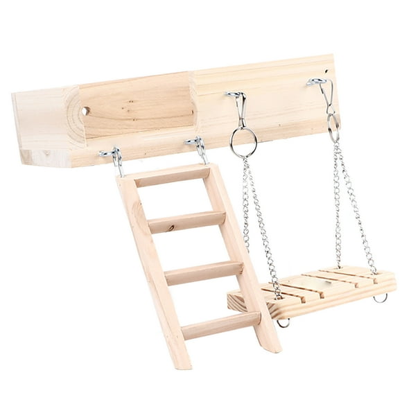 Hamster Wood Platform Toys Hamster Wooden Platform Hamster Platform With Ladder Swing Hamster Platform Ladder Swing Toys Hamster Wood Platform Toys Funny Interactive Large Space