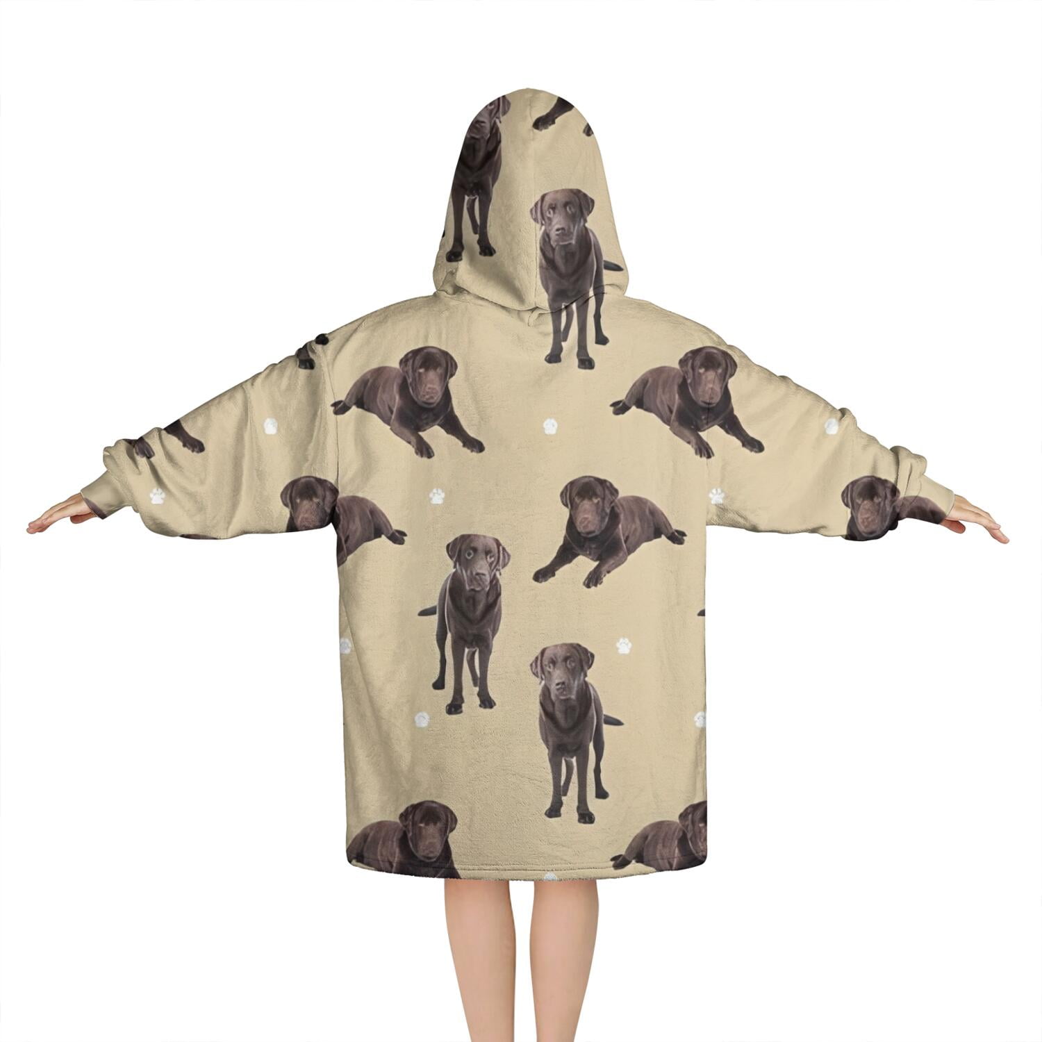 Cute Labrador Blanket Hoodies for Kids 6-13YR Oversize Wearable Blanket Hoodies for Boys Girls Teens