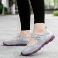 thumbnail image 3 of NOKIO Women Outdoor Mesh Solid Color Sports Shoes Runing Breathable Shoes Sneakers Fashion Casual Breathable Sport Running Platform Shoes Slip-On Walking Shoes, 3 of 4
