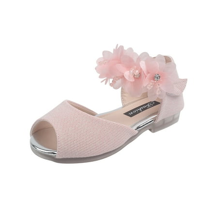 

Binmer Baby Girls Diamond Bow Princess Shoes Soft Sole Fish Mouth Sandals