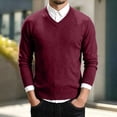 thumbnail image 2 of yillto Men's V Neck Sweater Knit Fall Winter Casual Lightweight Long Sleeve Warm Sweaters Clothes, 2 of 6
