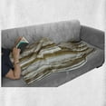 thumbnail image 6 of Marble Print Soft Flannel Fleece Throw Blanket, Onyx Marble Rock Themed Vertical Lines and Blurry Stripes in Earth Color, Cozy Plush for Indoor and Outdoor Use, 50" x 70", Mustard Brown, by Ambesonne, 6 of 6
