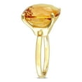 thumbnail image 6 of Gem & Harmony 15.00 Carat (Ctw) Cushion-Cut Citrine Ring in 14K Yellow Gold for Women, 6 of 7