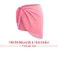 thumbnail image 4 of Yuarrent Sarong Coverups Traje de baño Wrap Traje de baño Protección solar Ropa de gasa con corbata abierta ajustable Traje de baño Traje de baño rosa, 4 of 6