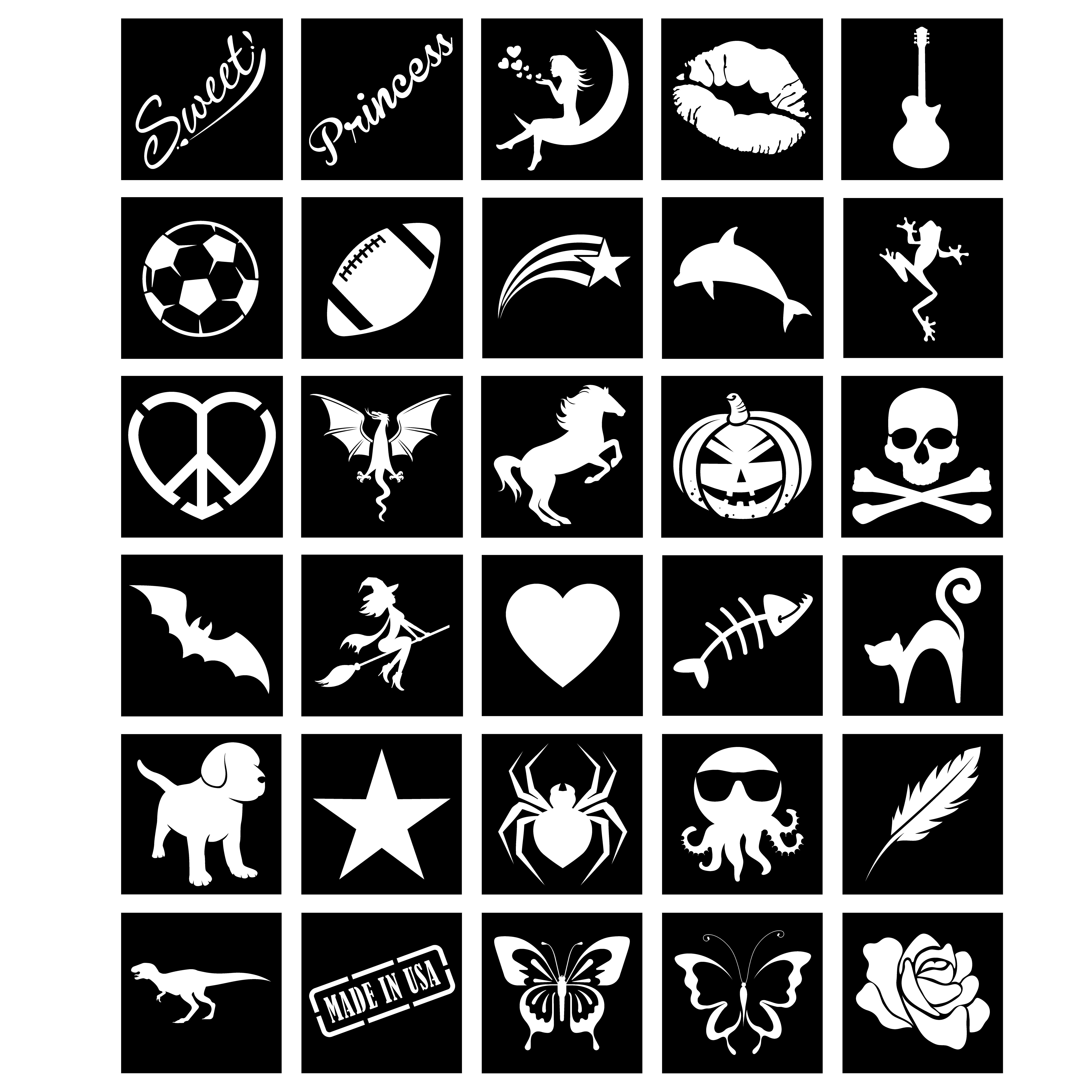 custom body art 12 color deluxe glitter tattoo set kit 30 stencil custom body art 12 color deluxe glitter tattoo set kit 30 stencil
