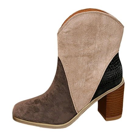 YUHAOTIN High Heels for Women Platform Red New Thick Sole Shoes Thick High Heel Short Boots Silver High Heels for Women Summer Sandals for Women 2024 Wedge