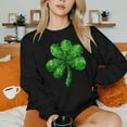 thumbnail image 4 of St. Patrick's Day Sweatshirt, Women Long Sleeve Round Neck Sweatshirt, Women's Casual St. Patrick's Day Printed Sweatshirts Tops Comfortable Crew Neck Long Sleeved Hoodie Sweatshirt, 4 of 6