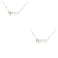 thumbnail image 1 of Qarigey Collar del zodiaco con tarjeta de visualización Colgante de cadena de joyería Sagitario oro Géminis Plata 2piezas Qarigey CBP222048, 1 of 6