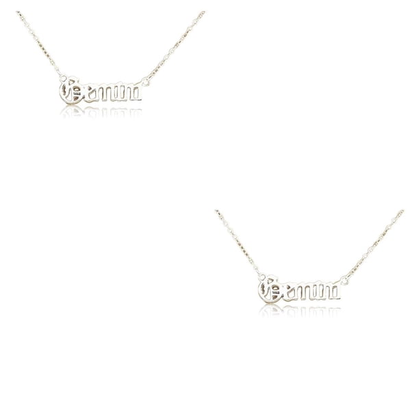 Qarigey Doce signos del zodiaco amistad collar cómodo exquisito con tarjeta de exhibición joyería cadena colgante Libra oro Type2 NO2