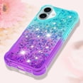 thumbnail image 6 of Case for iPhone 16 Plus Case Girls Women,Liquid Glitter Shockproof Back Cover Soft TPU Bumper Silicone Slim Protective Cover for iPhone 16 Plus 6.7 inch Gradient Blue, 6 of 12