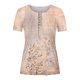 thumbnail image 4 of ICHUANYI Clearance Women's Fashion Casual Round Neck Pleated Color Button Blouse(Coffee, XL) ICHUANYI WER2023081204398, 4 of 5