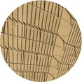 thumbnail image 1 of Ahgly Tapis Rond Lavable en Machine Intérieur Transitionnel Jaune Orange, 6 Pieds Rond, 1 of 7