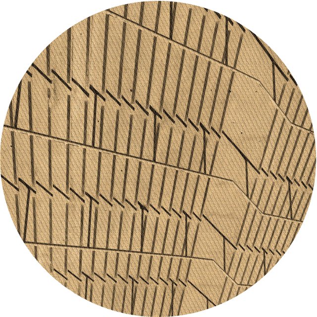Ahgly Tapis d'Intérieur Lavable en Machine Carré Transitionnel Jaune Orange, 3 Pieds Carré