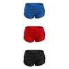Soffe Girl's Volleyball Mesh Short Multipack (Pack of 3) (X-Large, Royal/Red/Black)