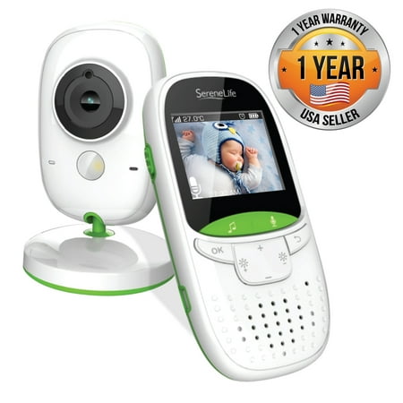 SereneLife SLBCAM10 - Wireless Baby Monitor System - Camera &amp; Video Child Home Monitoring