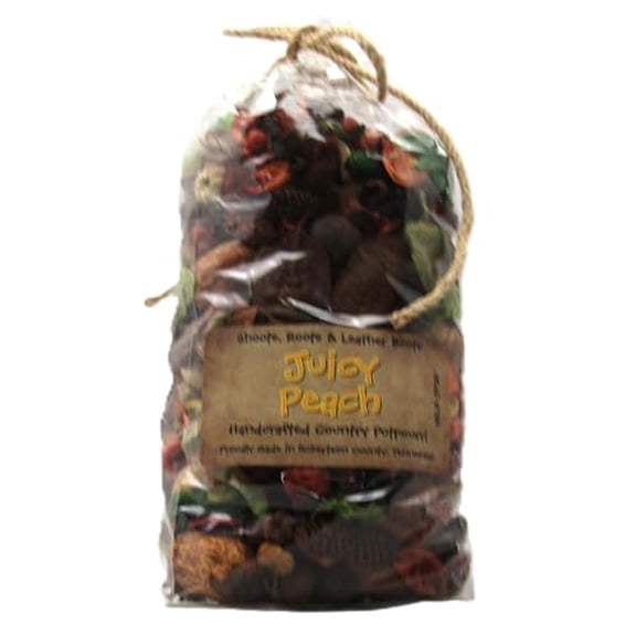 Shoots, Roots & Leather Boots Juicy Peach Botanical Potpourri 5 Cup Bag Rustic Bowl Filler Home Accent