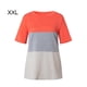 thumbnail image 1 of Camiseta de mujer Blusa de cuello redondo de manga corta con bloque de color, Color rojo, XXL Speravity AP002555-60, 1 of 7