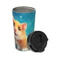 thumbnail image 2 of Gukieu Cloud Cute Hamster Print Insulated Coffee Cup, Portable Stainless Steel Vacuum Cup with Lid, Unisex, Suitable for Office, Cafe, Car, 2 of 8