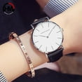 thumbnail image 4 of Hannah Martin Brand Simple Leather Women Watch Japanese Movement Quartz Wristwatch Fashion Clock Black Gift Box Women's Watch, 4 of 10