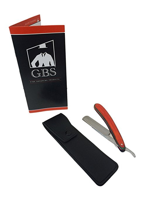 Straight Razor 5/8" Multi Wood with Leather Case