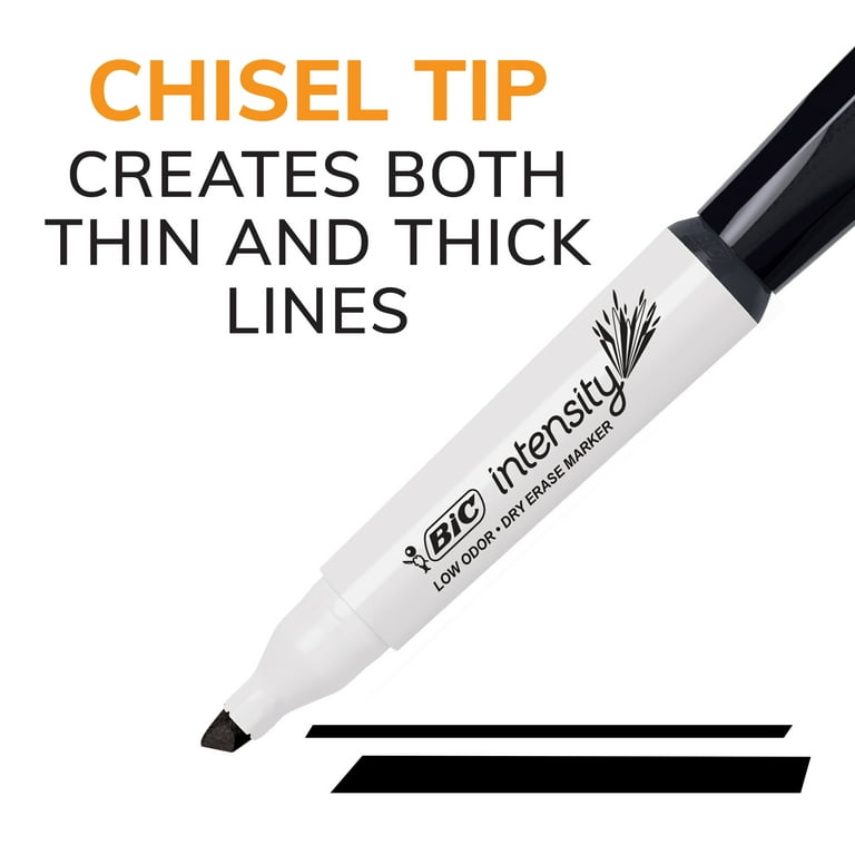 Intensity Low Odor Chisel Tip Dry Erase Marker, Broad Chisel Tip, Black, Dozen Intensity Low Odor Chisel Tip Dry Erase Marker, Broad Chisel Tip, Black, Dozen