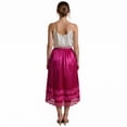 thumbnail image 4 of Women's Satin Midi Half Slip Skirt with Lace Trim, Elastic Waist A-Line Silky Underskirt, Soft Under Dress Skirt for Women Office Date Night Daily Wear, 4 of 8