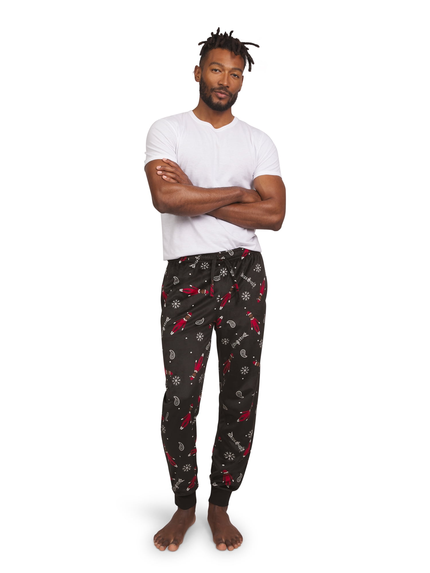 Dogg Supply Men's Microfleece Pull-On Sleep Joggers with Pockets, Sizes S-XL