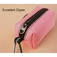 thumbnail image 6 of Canvas Dog Poop Bag Holder, Outdoor Pet Waste Bag Dispenser with Carabiner Clip, Animal Waste Collection Pouch Rose-Red, 6 of 8