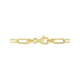 thumbnail image 3 of Yellow Gold Flash Plated Sterling Silver Diamond Cut Paperclip Necklace, 3 of 6