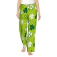 thumbnail image 2 of Picia St Patrick's Day7 Womens Soft Woven Cotton Elastic Waistband Sleep Pajama Pant Lounge Sleep Pant With Pockets And Drawstring-XX-Large, 2 of 9