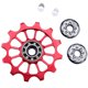 thumbnail image 3 of Guía de cambio trasero Rueda Rodillo Jockey Polea Cerámica Ciclismo Aluminio rojo, 3 of 7