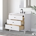 thumbnail image 2 of Vanity Art 36" Bathroom Vanity with Sink and Engineered Marble Top, Freestanding Storage Cabinet with 3 Drawers, 2 of 8