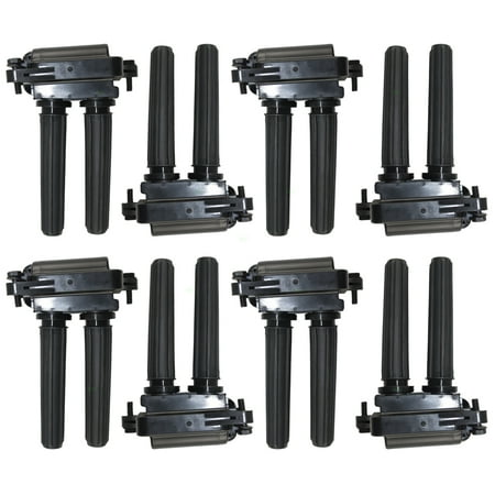 Dodge Ram Ignition Coil 8 Pc Set Ignition Spark Plug Coils Replacement for Chrysler Jeep Dodge RAM Pickup Truck SUV 8 cylinder 68238603AA ()