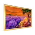 thumbnail image 2 of Designart 'An Orange Sunset Over Purple Lavender Fields II' Farmhouse Framed Art Print, 2 of 4