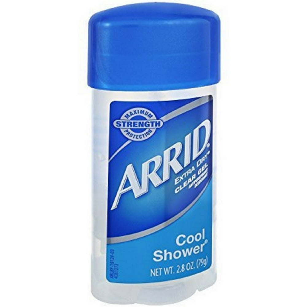2 Pack ARRID Extra Dry AntiPerspirant Deodorant Clear Gel, Cool Shower 2.60 oz