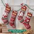 thumbnail image 6 of Ayieyill 4Pcs 18" Knit Christmas Stockings, Large Rustic Yarn Xmas Stockings for Christmas Family Holiday Decorations, 6 of 8
