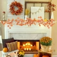 thumbnail image 4 of Moocorvic Fall Garland Party Artificial Maple Leaves Autumn Garland Hanging Fall Vines Table Decorations Front Door Fireplace, 4 of 7