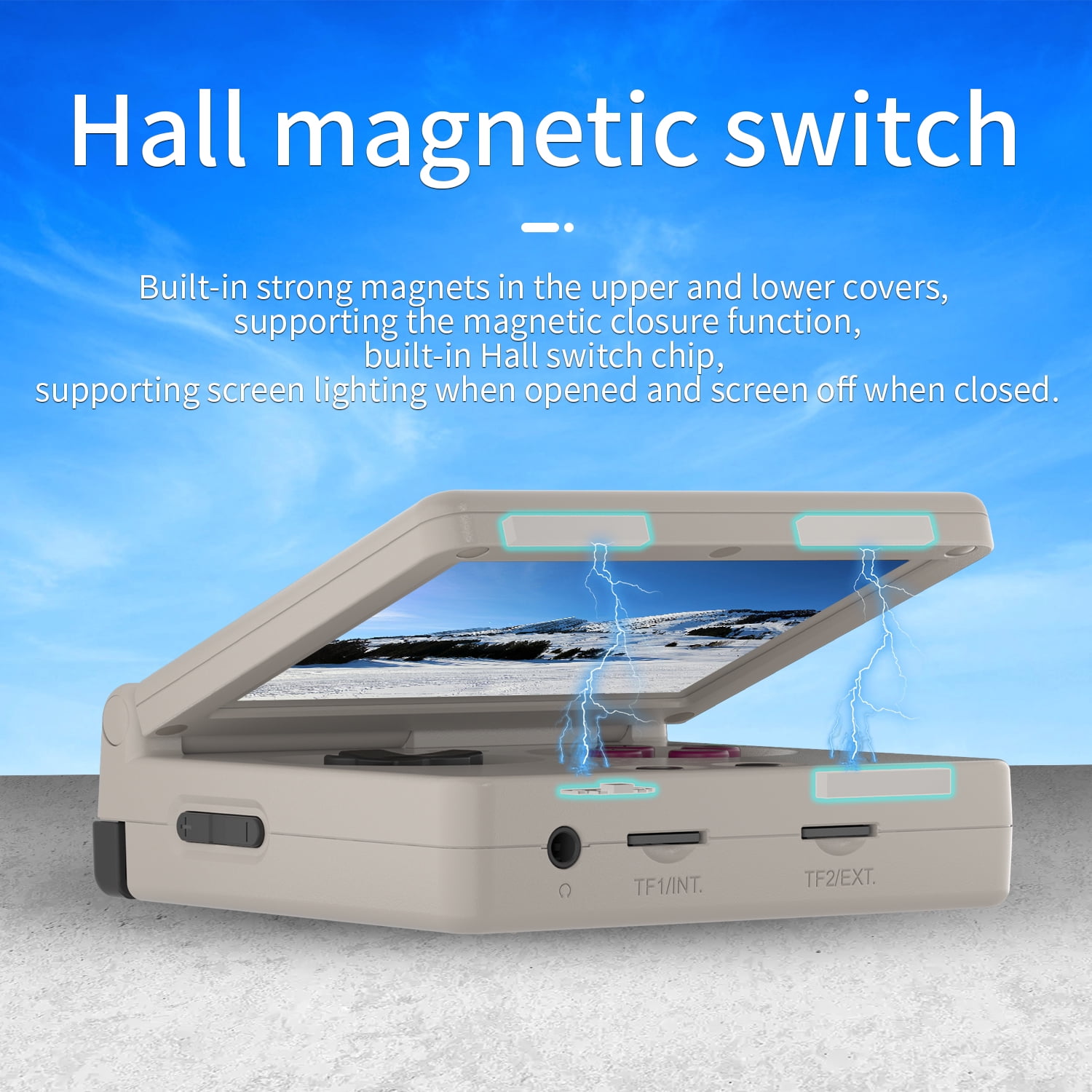 RG35XXSP Handheld Game Console,3.5"Screen,3300mAh Battery,5G WiFi Bluetooth HD and TV Output Gray