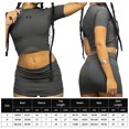 thumbnail image 2 of Conjunto De Minifalda Traje de falda de playa Vestido corto de dos piezas de moda para vacaciones de fiesta (Gris L) Ygjytge para Mujer Gris T XXL, 2 of 8