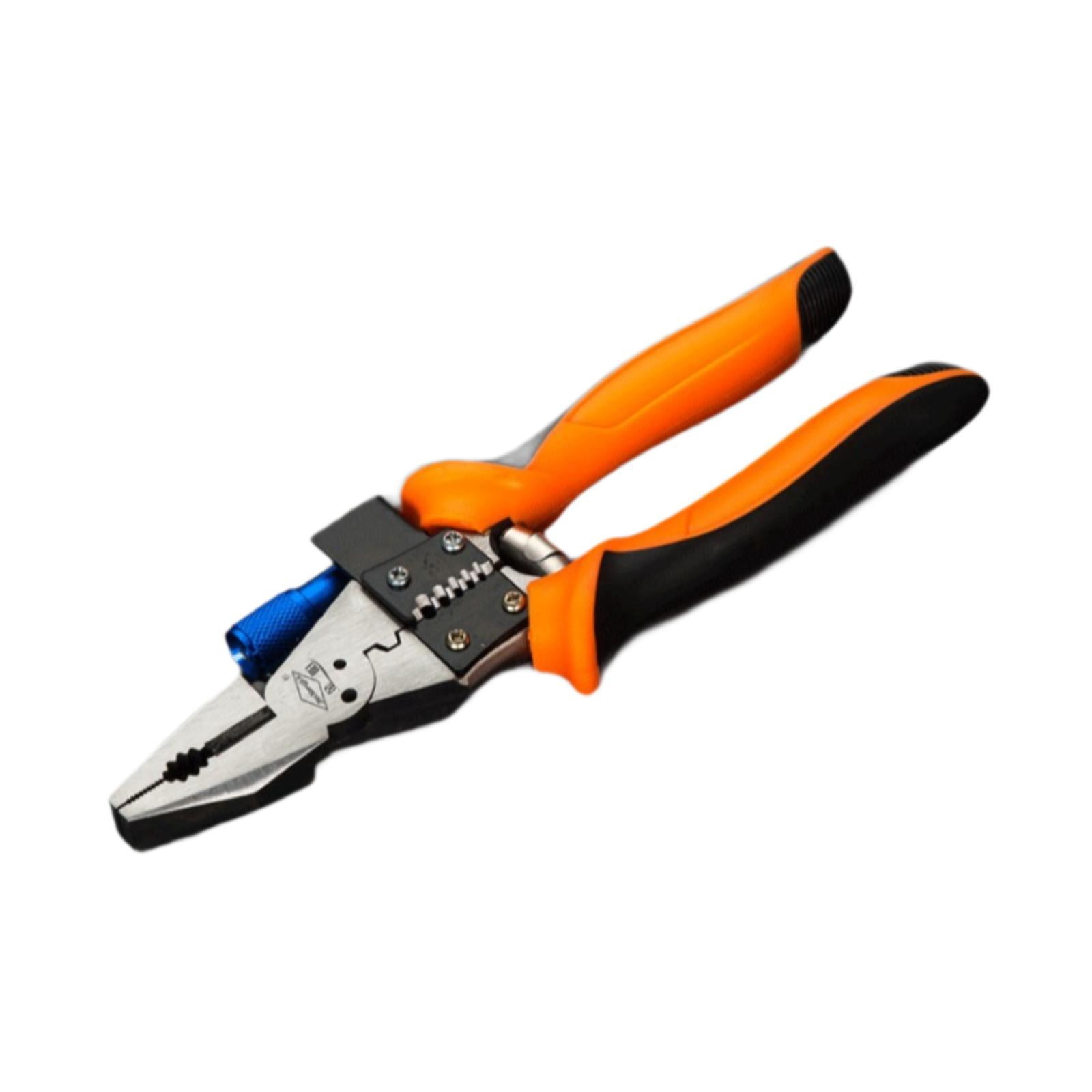 figatia Multifunctional Wire Electrical Stripper Crimping Pliers Metal Tool Practical Sturdy Wire Cutter for Household Appliances DIY Steel Wire Pliers