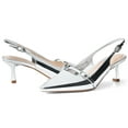 thumbnail image 5 of JENN ARDOR Slingback Kitten Low Heels Pointed Closed Toe Buckle Strap Dress Shoes Wedding Work Pumps, 5 of 5